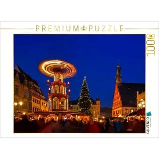 CALVENDO - Puzzle Weihnachtsmarkt Zwickau | 1000 Teile Lege-Größe 64x48cm Foto-Puzzle für glückliche Stunden: Weihnachtliches Deutschland