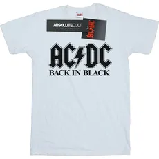 AC/DC, Jungen, Shirt, Jungen Back in Black Logo TShirt, Weiss, (128)