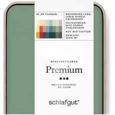 Bild Premium Baumwolle 90 x 190 - 100 x 220 cm green mid