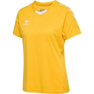 hummel Core XK Poly Jersey S/S Damen Trikot, Kurzarm Sport T-Shirt, Sportkragen mit Fronteinsatz, BEECOOL-Stofftechnologie, 100% Polyester, Normale Passform (1er Pack)
