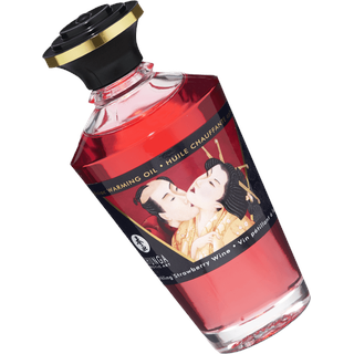 Shunga Aphrodisiac Warming Oil Massageöl Sparkling Strawberry Wine, 100 ml