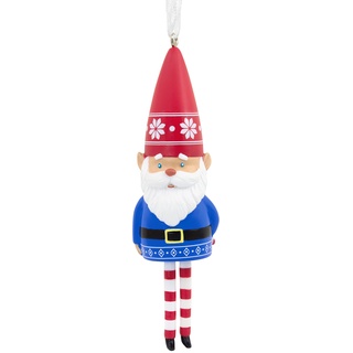 Hallmark Wichtel mit baumelnden Beinen, 25574078, Wichtel-Ornament, H 10,2 cm x B 2,9 cm x L 2,5 cm