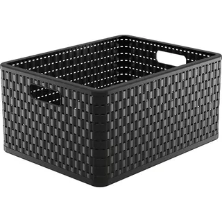 Rotho Aufbewahrungskorb Country 28l 43 x 33 x 21,5 cm grau