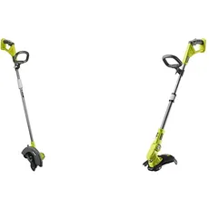 RYOBI 18 V ONE+ Akku-Rasenkantenschneider RY18EGA-0 & 18 V ONE+ Akku-Rasentrimmer OLT1832 (Schnittbreite 25-30 cm, 3-fache Schnittwinkelverstellung, Schneidfaden 1,6mm, ohne Akku und Ladegerät)