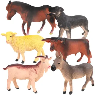 zanimo & CO - Bauernhof-Tierfigur - 030335 - Zufälliges Modell - Kunststoff - Zum Sammeln - Kinderspielzeug - Realistisch - Miniatur - Tierassortiment - Ab 3 Jahren