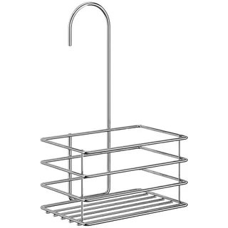 Duschkorb , Chromfarben , Metall , eckig , 18x28.3x9.8 cm , Badezimmer, Baden & Duschen, Duschregale & Duschablagen