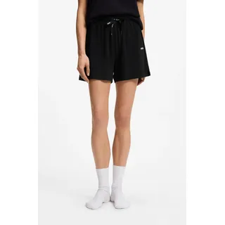 Pyjamahose BOSS "CI_Shorts CW", Damen, Gr. L, N-Gr, schwarz (schwarz 001), Jersey, Obermaterial: 95% Baumwolle, 5% Elasthan, Basic, Basic lang, Hosen Pyjamahose, mit BOSS Logoschriftzug