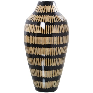 Bodenvase aus Holz in Natur und Schwarz, 24 x 48 cm