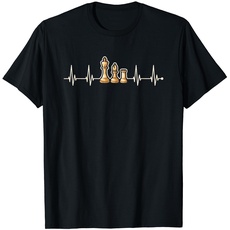 Mein Herz schlägt für Schach Weiße Schachfiguren Schach T-Shirt