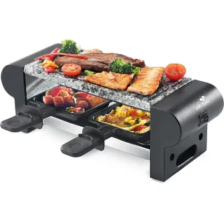 SENYA Raclettegerät für 2 Personen, mit abnehmbarem Kochstein, Antihaftbeschichtung, 350W, My Little Raclette, SYCK-G065