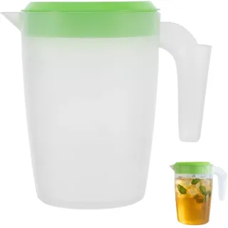 Cabilock Kühlschrankkrug 1L mit Deckel, Wasserkrug und Saftkrug für Kalte Getränke, Eistee, Wasser und Saft, Getränkekrug für Kühlschrank, Küche, Tisch und Party