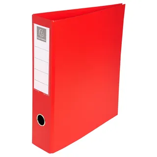 Exacompta 51745E Ringbuch (4 Ringe, Rücken 70mm, kaschierter Karton, PVC, A4) rot