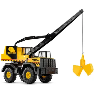 Steel Classic Riesenkran, Tonka,, Konstruktionsspielzeug für Jungen und Mädchen, Spielzeugfahrzeug für kreatives Spiel, gelb-schwarz, Geschenk für Jungen und Mädchen ab 3 Jahren