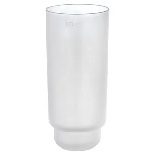 Keuco Original Ersatz-Glas, Echt-Kristallglas weiß mattiert für Toilettenbürsten-Garnitur Edition 11, 19 cm hoch, Glas-Behälter für WC-Bürste