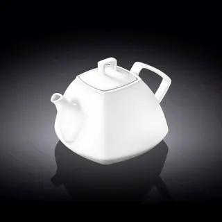 Wilmax WL-994041/1C Porzellan Teekanne, Weiss, 1050mL Kapazität
