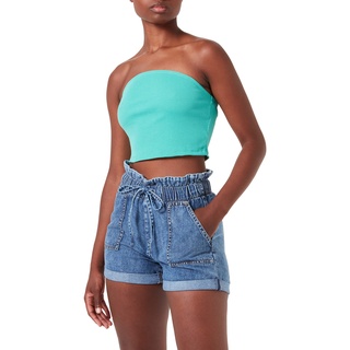 ONLY Women's ONLNESSA S/L Bandeau JRS Top, Marine Green, S