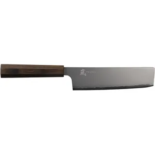 Yaxell HANA Nakiri Messer 16,5 cm Braun/Pakkaholz