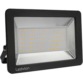Ledvion LED Strahler Außen 100W wasserdicht IP65 4000K 12000lm | Helles Licht fuer Garten Einfahrt Fassade Garage Werkstatt und Betriebsgelaende