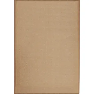 Outdoor Teppich UV beständig - 150 x 90 cm - Wetterfeste Kunststoff Bodenmatte in Jute-Optik - Kunstfaser Matte für Garten Balkon Terrasse witterungsbeständig - Beige
