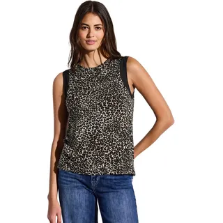 Street One Damen Leo-Top mit Chiffon-Details