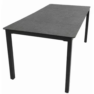 VCM Gartentisch 140 x 80 x 73 cm Anthrazit/Grau