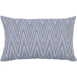 Outdoor-Kissen , Blau , Textil , Fischgrät , Füllung: Polyester, Hohlfaser , 40x60 cm , Oeko-Tex® Standard 100 , pflegeleicht, hochwertige Qualität, langlebig, für den Außenbereich geeignet , Gartenmöbel, Gartenpolster & Auflagen, Gartenkissen