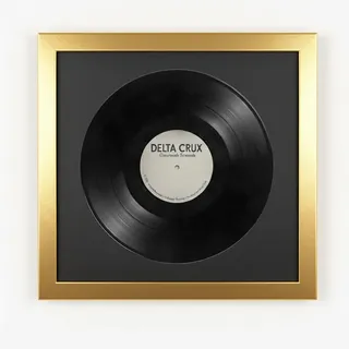 K-Möbel Schallplatten Rahmen 40/40 für die Vinyl , Goldfarben , Holz , Rechteckig , 40x40 cm , Bilder & Rahmen, Bilderrahmen, Holzrahmen