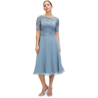 Vera Mont Damen Cocktailkleid mit Spitze Bluish Grey,46