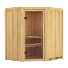 KARIBU Sauna »Tuckum«, für 3 Personen, ohne Ofen - beige