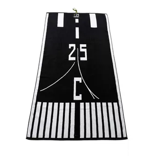 25CENTER Stranhandtuch, Baumwolle, Schwarz/Weiss, 90 x 180 cm