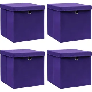 vidaXL Aufbewahrungsbox 32 x 32 x 32 cm 4-tlg. lila