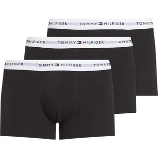 Tommy Hilfiger Herren 3er Pack Boxershorts Trunks mit Logobund, Mehrfarbig (Th Wht/Th Wht/Th Wht), S-M