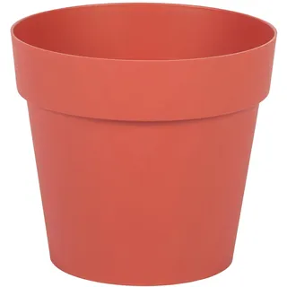 EDA - Blumentopf, rund, Toskana, Ø 14 cm, Volumen 1,1 l, Ø 13,5 cm x Höhe 11,7 cm, Orange