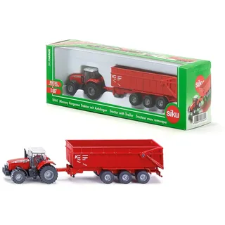 Siku 1844 - Massey Ferguson mit Anhänger rot 1:87
