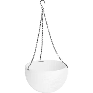 Blumentopf Strend Pro Modern, hängend, zum Aufhängen, weiß, 26x16cm, mit Kette und Aufhänger