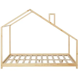 [en.casa] Hausbett Siuntio 140 x 200 cm Kiefer massiv natur beige