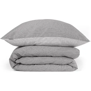 Schiesser Premium Bettwäscheset Palma | 2-tlg. | seidenmatt | feinster Baumwollsatin | 135x200cm | Anthrazit-Weiß
