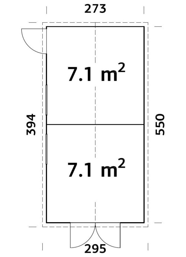 Bild von Dan 2,73 x 5,50 m natur