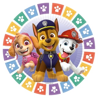 amscan 8 Teller Paw Patrol 2022 rund Papier, Mehrfarbig, One Size