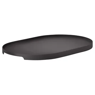 ZONE Denmark Singles Serviertablett, Dekoratives Tablett aus Metall, 35 x 23 cm, Schwarz