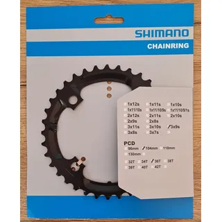 Shimano Kettenblatt 36 Zähne Schwarz