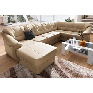 sit&more Wohnlandschaft »Savona U-Form, B: 320 cm« optional Bettfunktion, Federkern, braun