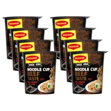 Bild von Magic Asia Noodle Cup Beef, Instant Nudel-Snack, asiatisches Fertiggericht, mit Rind-Geschmack, scharf gewürzt, 8er Pack (8x63g)
