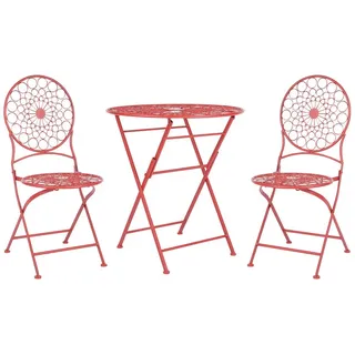 Beliani Bistro Set Rot