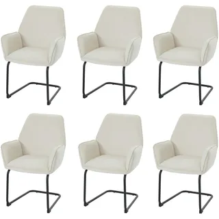 MCW Freischwinger Polyester Creme-Beige 6er Set