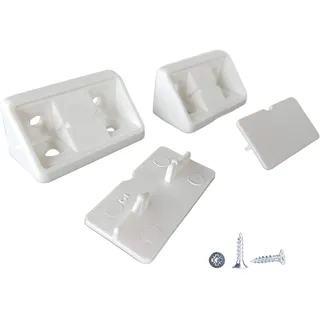 (Packung mit 20 Stück) 44 x 20 mm Eckverbindung Kunststoff 90-Grad-Klammern Klammern Platten Schrauben enthalten
