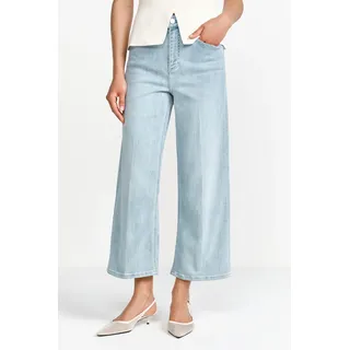 7/8-Jeans RICHROYAL, Damen, Gr. 32, Länge 32, blau (denim blau), Denim/Jeans, Obermaterial: 92% Baumwolle, 6% Elastomultiester, 2% Elasthan, Jeans 7/8-Jeans, Culotte Light Blue Satin Denim