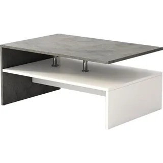 Oskar Store Couchtisch Mike, 90 x 60 cm, - Grau, Weiß