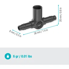 Bild von Micro-Drip-System T-Stück 4.6mm, 5 Stück (13216)