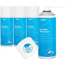 AF Invertible Sprayduster / Air Duster Compressed Gas - Flammable - Removal of Dust and Debris from Electronics - 4 x 200ml Pack, HFC200UT4PK